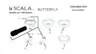 LA Scala Siebträger Butterfly Explosionszeichnung