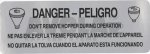 AUFKLEBER CAUTION-HOPPER
