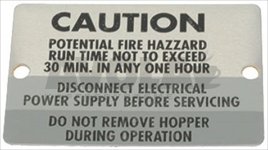 AUFKLEBER CAUTION-FIRE