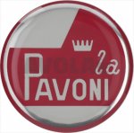 Aufkleber mit Pavoni Logo
