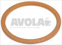 Flachdichtung aus Kupfer ø 24x20x1 mm