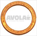 Flachdichtung aus Kupfer ø 14x10x1 mm