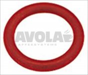 O-Ring Dichtung 0108 aus Silikon rot