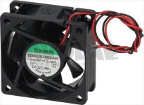 Axialer Ventilator 60x60x25 mm 24vdc