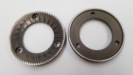 Mahlscheibenpaar Mazzer 3-phas. rechts 82,5x49x9,6 mm