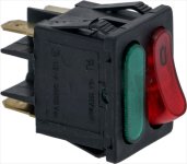Schalter 2-polig rot 16A 250V