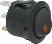 SCHALTER 1-POLIG SCHWARZ 10A 250V
