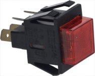 DRUCKKNOPF 2-POLIG ROT 16A 250V