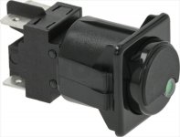 Schalter 2-polig schwarz 16A 250V