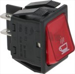 Schalter 2-polig rot 16A 250V Kaffee Tasse