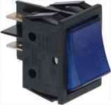 SCHALTER 2-POLIG BLAU 16A 250V