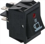 Schalter 2-polig schwarz 16A 250V - Kaffee