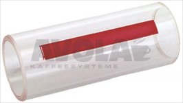 NIVEAUGLAS ø 22x55 mm MIT SIEBDRUCK