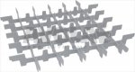 GITTER FÜR 36 GLÄSER ø 73 mm 6x6