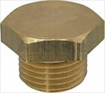 SECHSECKIGER DECKEL AUS BRASS
