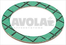 FLACHDICHTUNG ASBESTFREI ø 61x46x2 mm