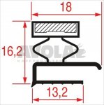 DICHTUNG MIT HALBRAHMEN 595x325 mm
