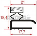 DICHTUNG MIT HALBRAHMEN 636x388 mm