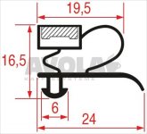 STECKDICHTUNG 770x665 mm.