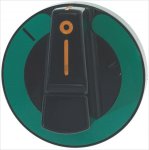 DREHKNOPF SCHWARZ-GRÜN ø 75 mm