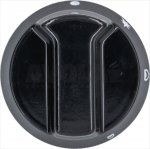 DREHKNOPF SCHWARZ ø 52 mm M/SIEBDRUCK