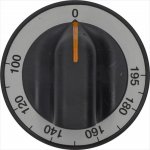 DREHKNOPF SCHWARZ ø 70 mm 100-195°C