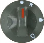 DREHKNOPF GRAU ø 71 mm M/SIEBDRUCK