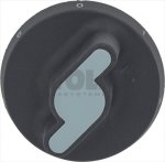 DREHKNOPF SCHWARZ ø 73 mm M/SIEBDRUCK