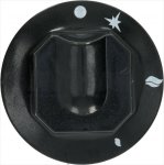 DREHKNOPF SCHWARZ ø 70 mm M/SIEBDRUCK