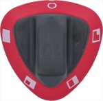 DREHKNOPF SCHWARZ-ROT M/SIEBDRUCK