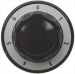 DREHKNOPF SCHWARZ ø 75 mm 0-1-2-3-4-5-6