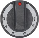 DREHKNOPF GRAU ø 77 mm 100-180°C