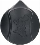 DREHKNOPF SCHWARZ-ROTø 69 mm M/SIEBDRUCK