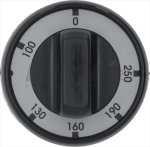DREHKNOPF SCHWARZ ø 75 mm 100-250°C