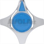 DREHKNOPF VERCHROMT-BLAU ø 67 mm