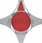 DREHKNOPF VERCHROMT-ROT ø 67 mm