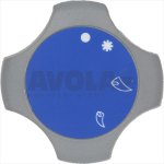 DREHKNOPF GRAU MIT SIEBDRUCK