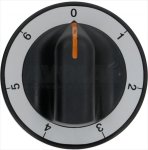 DREHKNOPF SCHWARZ ø 70 mm 0-1-2-3-4-5-6