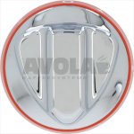 DREHKNOPF SILBER-ROT ø 72 mm