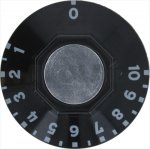 DREHKNOPF SCHWARZ ø 50 mm 0-10