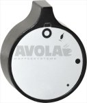 DREHKNOPF SCHWARZ ø 50 mm MIT SIEBDRUCK