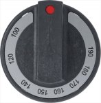 DREHKNOPF SCHWARZ ø 77 mm 100-190°C