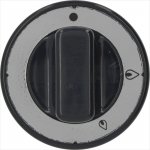 DREHKNOPF SCHWARZ ø 70 mm MIT SIEBDRUCK