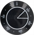 DREHKNOPF SCHWARZ ø 58 mm 0-500°C
