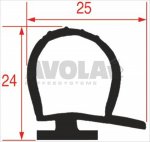 DICHTUNG SCHWARZ FÜR KÜHLZELLENTÜR 22 m