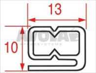 DICHTUNG SCHWARZ 13x10 mm - 25 m