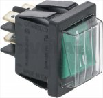 DRUCKSCHALTER  2-POLIG 16A 250V GRÜN
