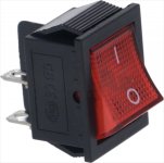 Schalter 2-polig rot 16A 250V