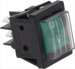 WIPPSCHALTER  2-POLIG 250V 16A GRÜN