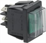 DRUCKSCHALTER 2-POLIG GRÜN 16A 250V
